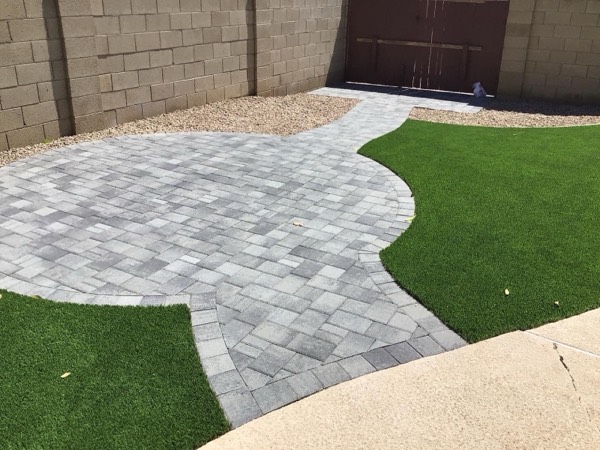 Paver patio and walkway installation in Arizona by Green Forever Arizona