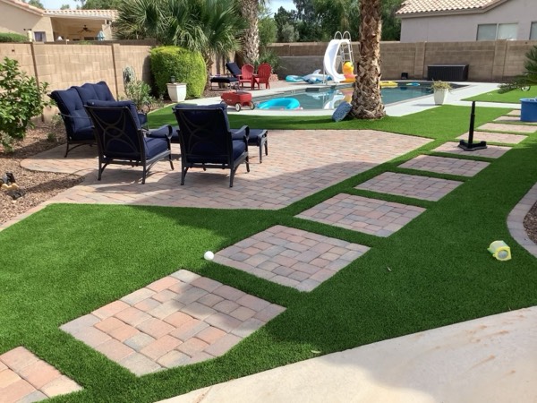 Arizona backyard transformation — before and after by Green Forever Arizona